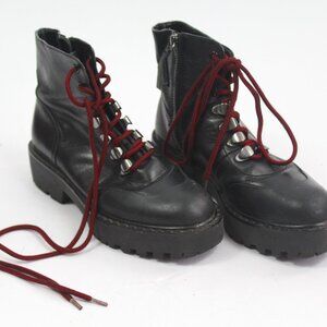 Women's Zara Black Combat Boots Size 36